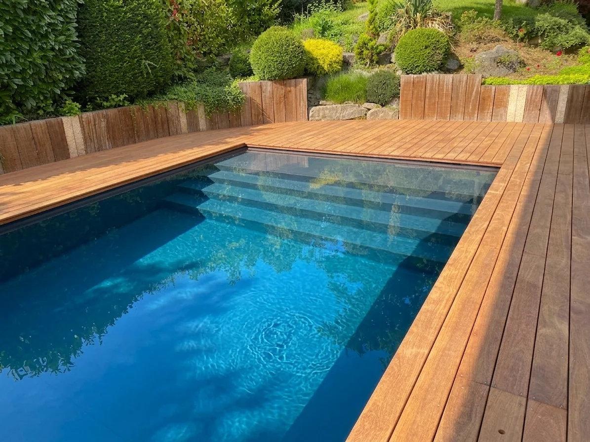 construction piscine haut rhin Construction d'une piscine dans le Haut-Rhin avec salon de jardin et végétalisation